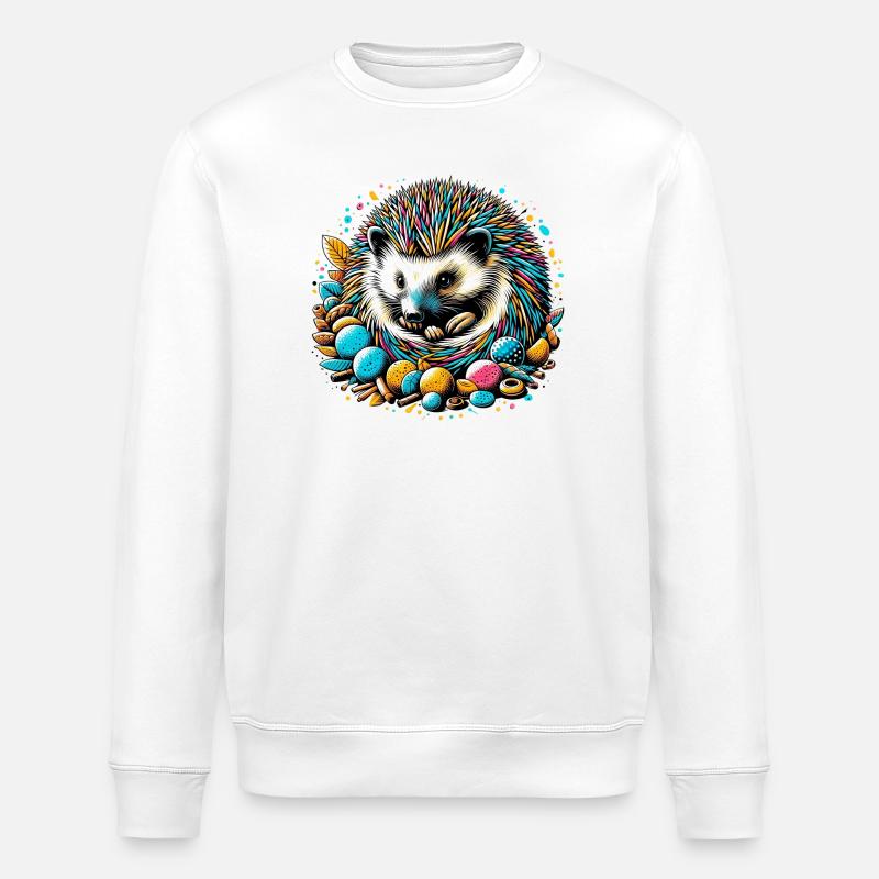 Igel - Stanley/Stella Unisex Bio-Sweatshirt ROLLER - Weiß