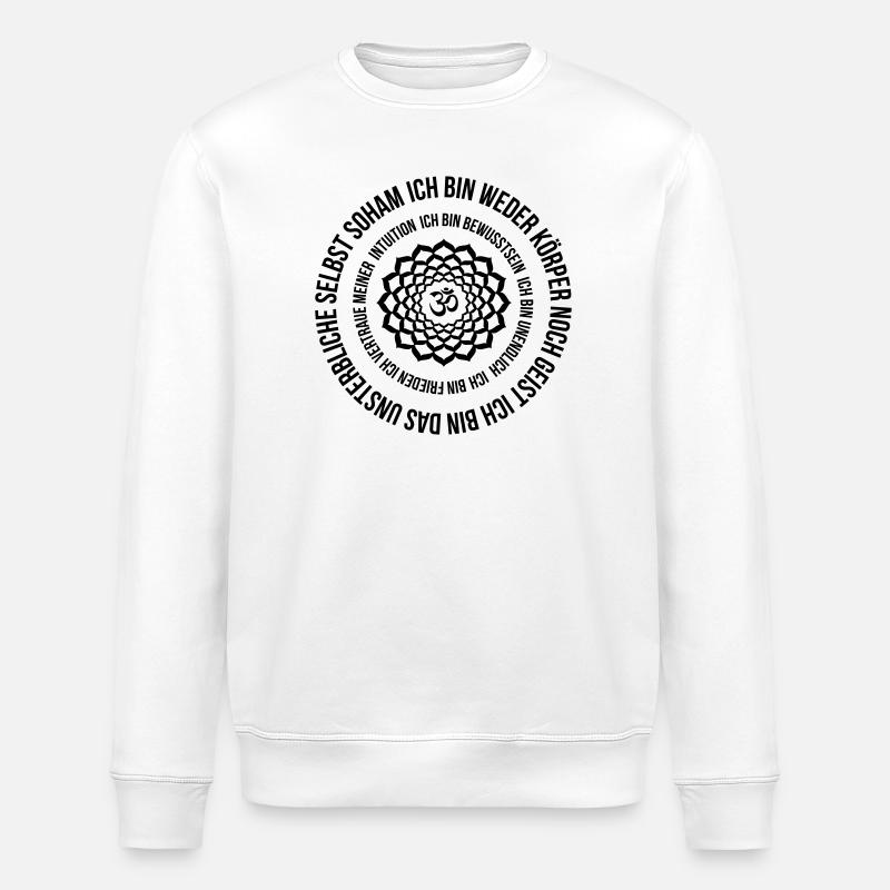 Kronenchakra Mantra SOHAM ich bin Frieden - Stanley/Stella Unisex Bio-Sweatshirt ROLLER - Weiß