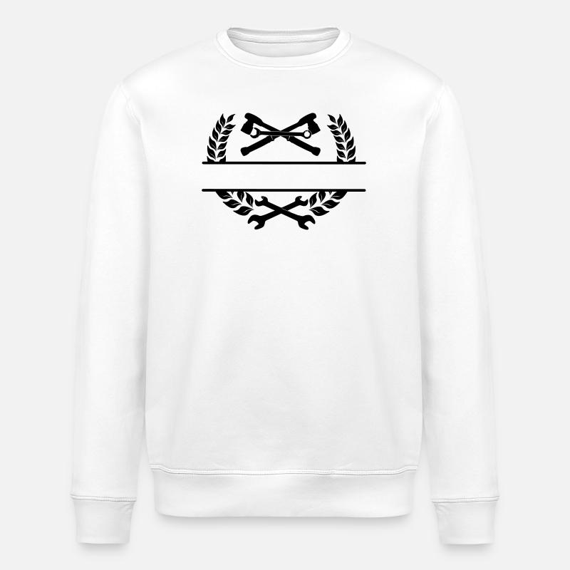 Garage avec logo de mécanicien - Sweat bio ROLLER Stanley/Stella Unisexe - blanc