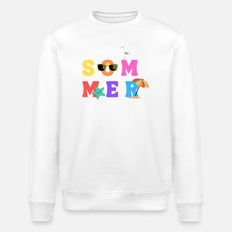 Sommer - Summer - Sommerliebe - Sonne - Sun - Stanley/Stella ROLLER Unisex Organic Sweatshirt - white