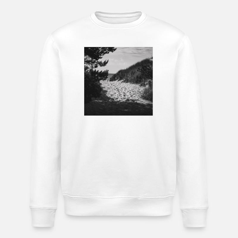 Strandzugang Weststrand Prerow Ostsee Darß Poster - Stanley/Stella Unisex Bio-Sweatshirt ROLLER - Weiß