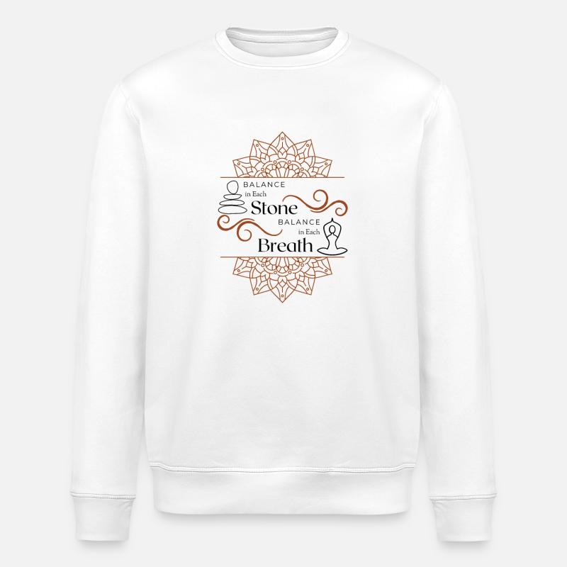 Séparateur de Tourbillon de Mandala Complexe - Sweat bio ROLLER Stanley/Stella Unisexe - blanc