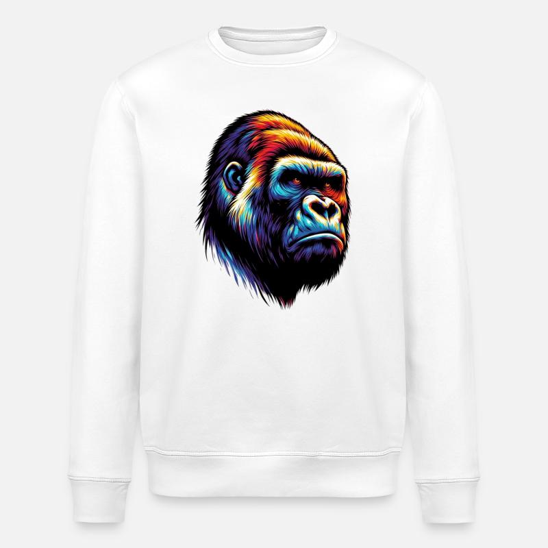 Gorilla - Stanley/Stella ROLLER Unisex Organic Sweatshirt - white