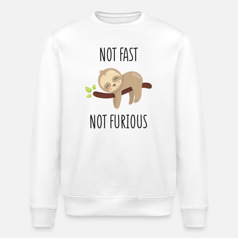 Pas rapide, pas furieux - Sweat bio ROLLER Stanley/Stella Unisexe - blanc