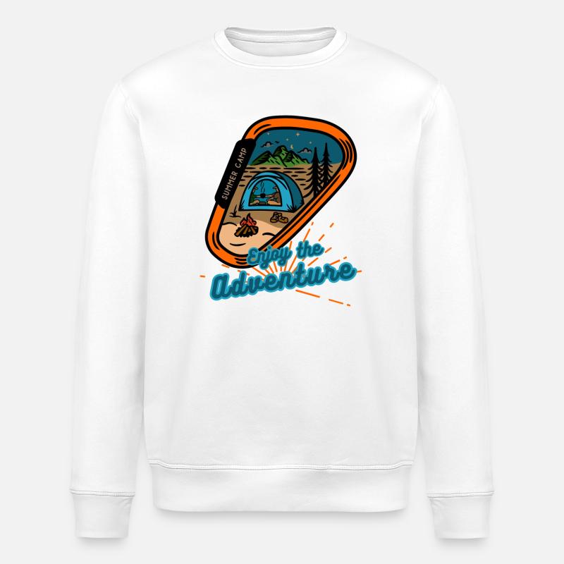 Sommer Camp Abenteuer genießen - Stanley/Stella Unisex Bio-Sweatshirt ROLLER - Weiß