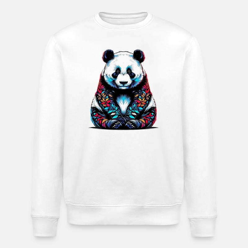 Panda - Stanley/Stella Unisex Bio-Sweatshirt ROLLER - Weiß