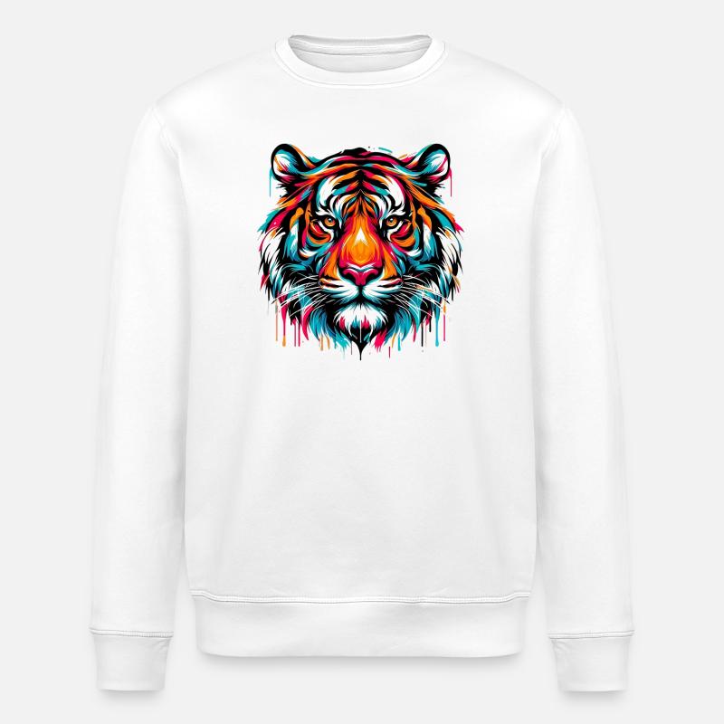 Tigre - Sweat bio ROLLER Stanley/Stella Unisexe - blanc
