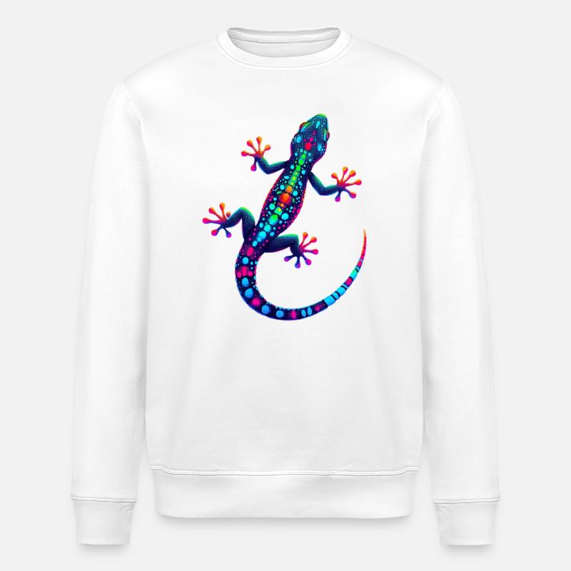 Gecko - Stanley/Stella Unisex Bio-Sweatshirt ROLLER - Weiß