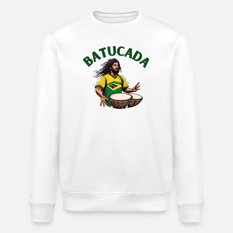 Batucada, batucada player, percussion - Stanley/Stella ROLLER Unisex Organic Sweatshirt - white