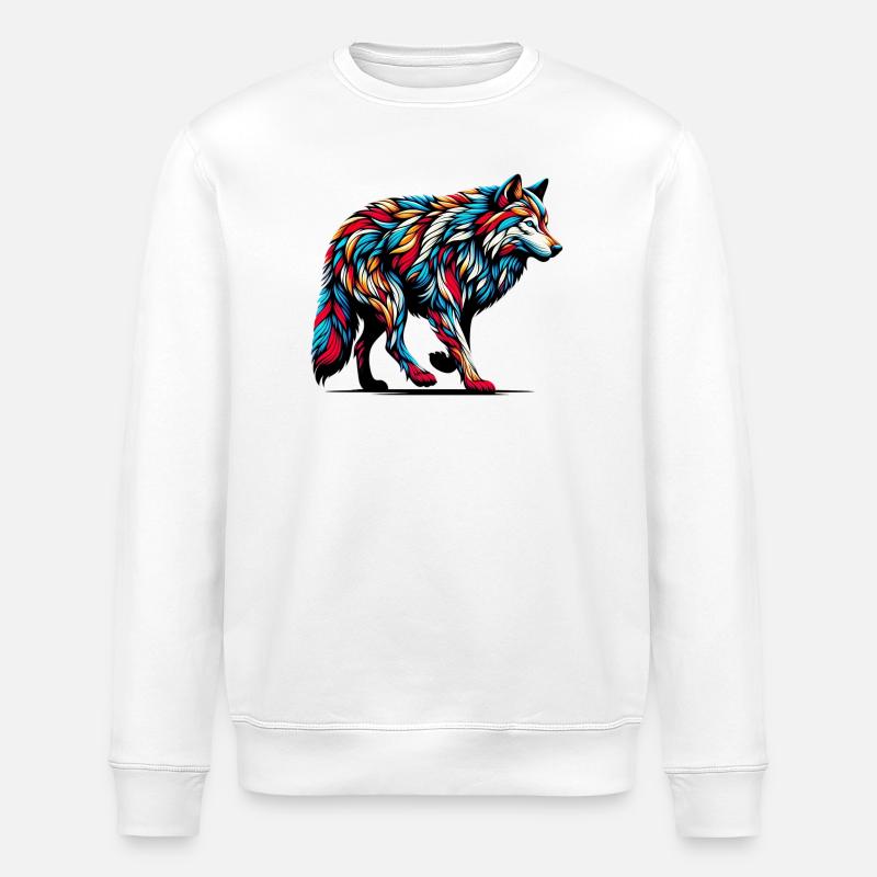 Loup - Sweat bio ROLLER Stanley/Stella Unisexe - blanc