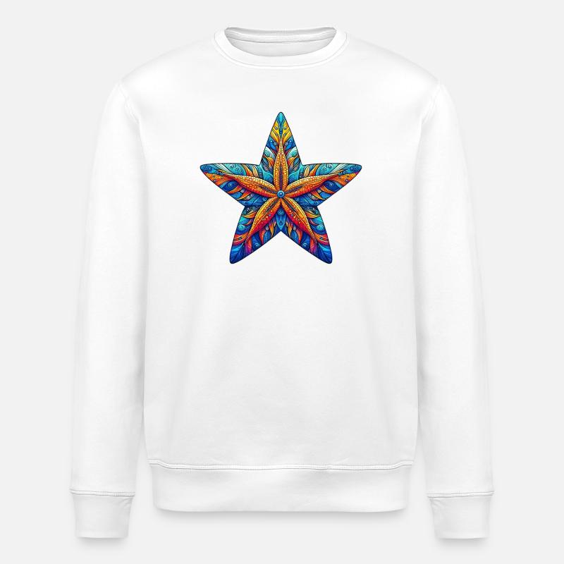 Étoile de mer - Sweat bio ROLLER Stanley/Stella Unisexe - blanc