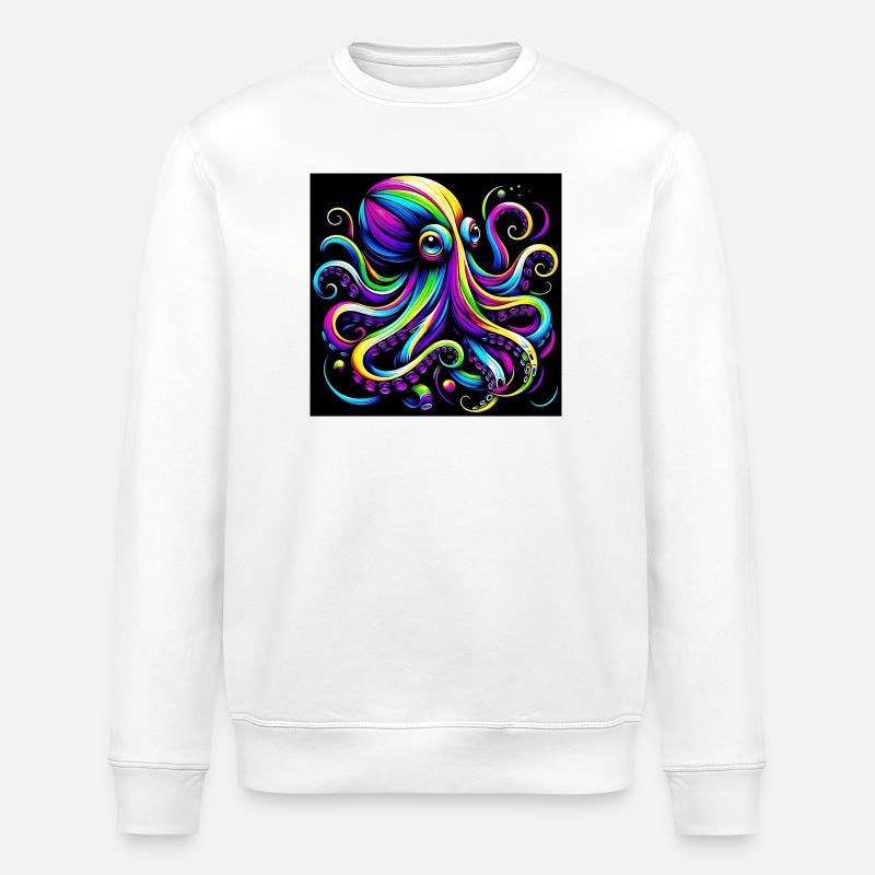 Krake - Stanley/Stella Unisex Bio-Sweatshirt ROLLER - Weiß