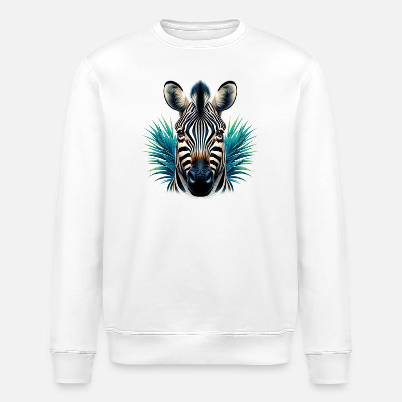 Zebra - Stanley/Stella ROLLER Unisex Organic Sweatshirt - white