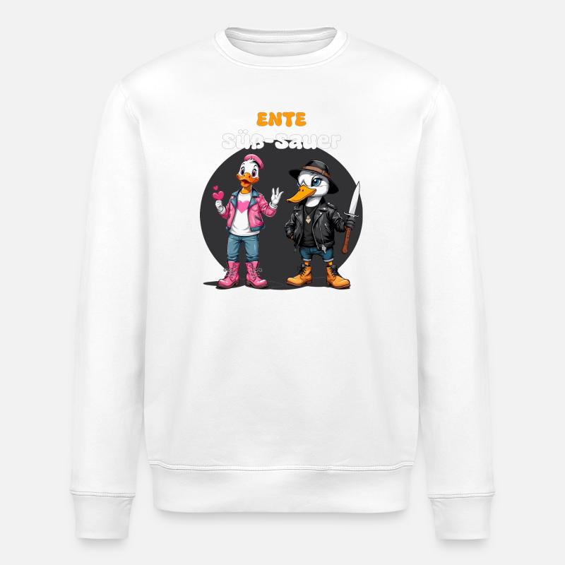 Ente Süß - Sauer - Stanley/Stella Unisex Bio-Sweatshirt ROLLER - Weiß