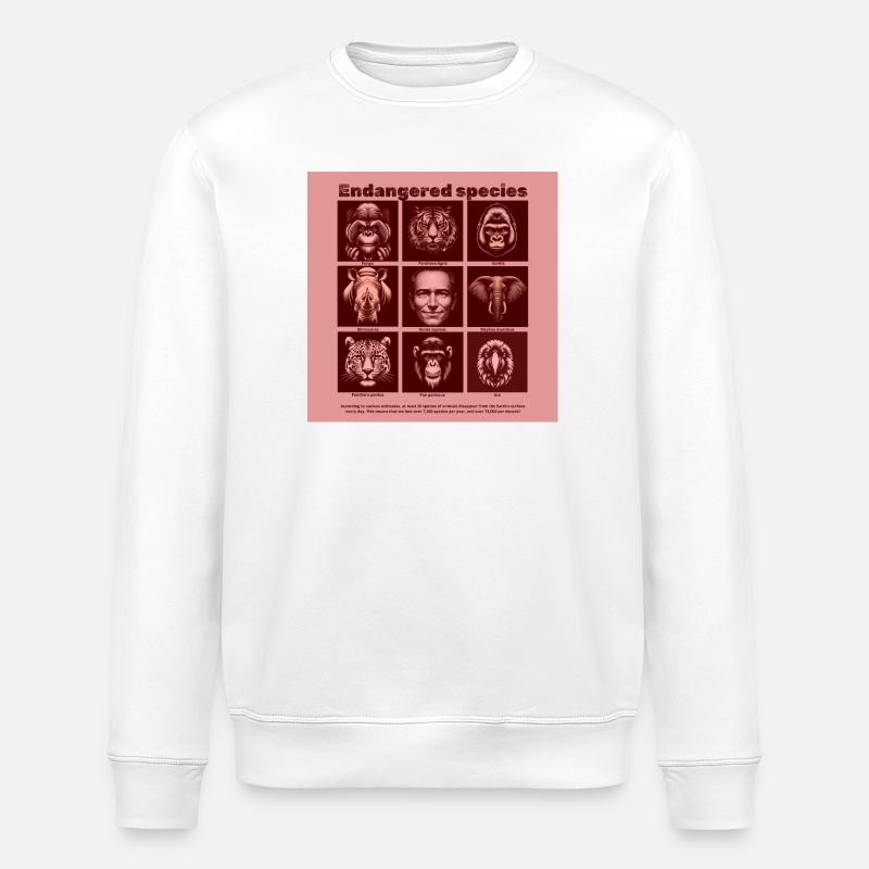 Gefährdete Art - Stanley/Stella Unisex Bio-Sweatshirt ROLLER - Weiß
