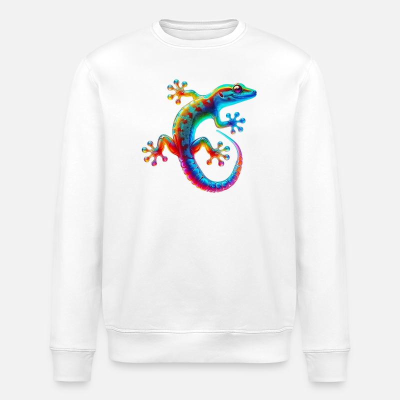 Gecko - Stanley/Stella ROLLER Unisex Organic Sweatshirt - white