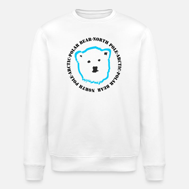 Eisbär 4 - Stanley/Stella Unisex Bio-Sweatshirt ROLLER - Weiß