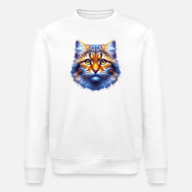 Chat - Sweat bio ROLLER Stanley/Stella Unisexe - blanc