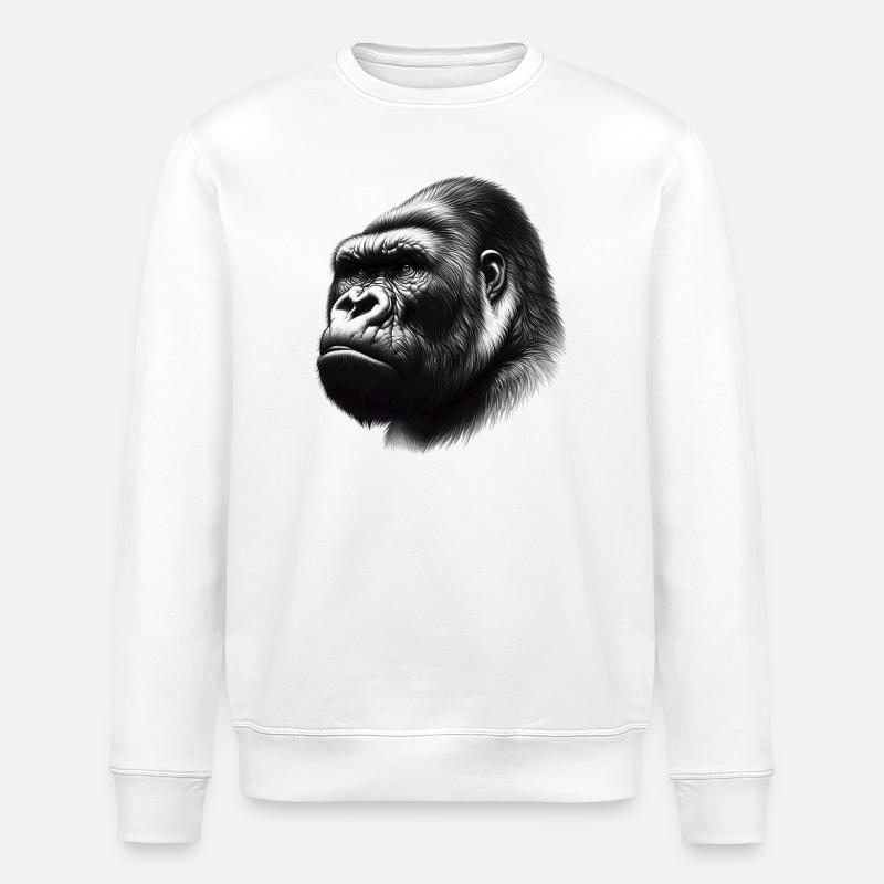 Gorilla - Stanley/Stella Unisex Bio-Sweatshirt ROLLER - Weiß