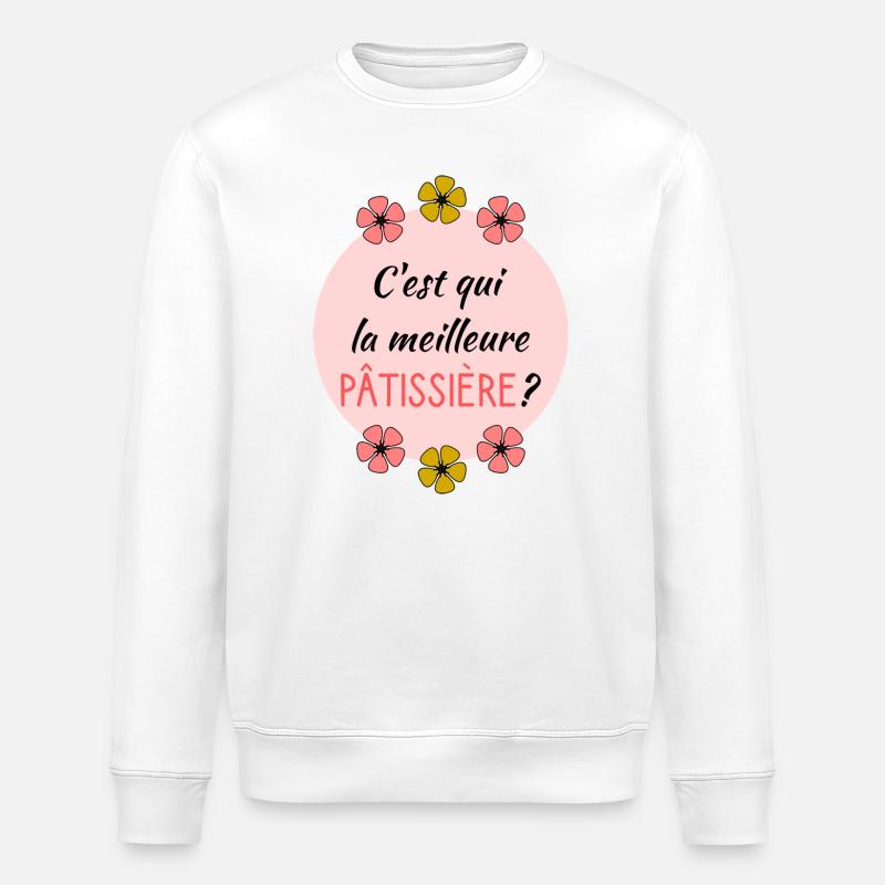 PASTRY CHEF - Stanley/Stella ROLLER Unisex Organic Sweatshirt - white