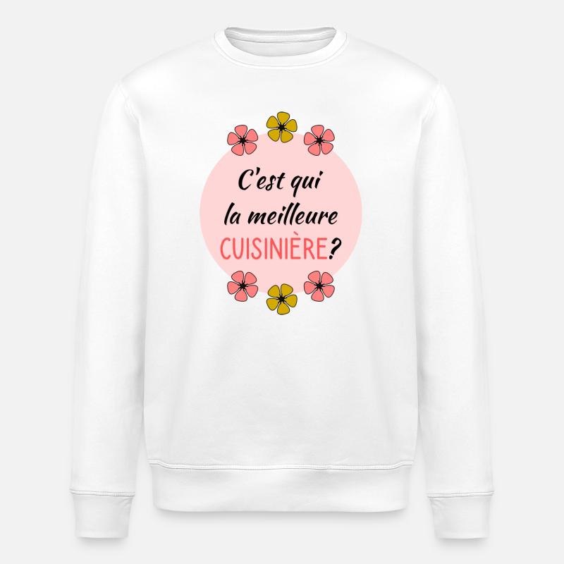 CUISINIERE - Sweat bio ROLLER Stanley/Stella Unisexe - blanc