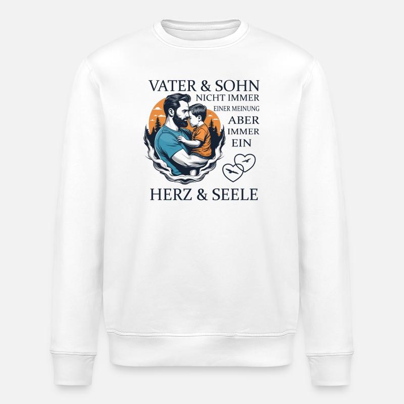 Vater und Sohn - Stanley/Stella Unisex Bio-Sweatshirt ROLLER - Weiß