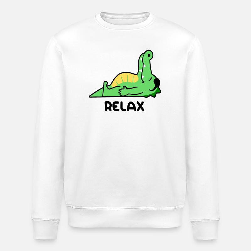 Crocodile relax - Sweat bio ROLLER Stanley/Stella Unisexe - blanc