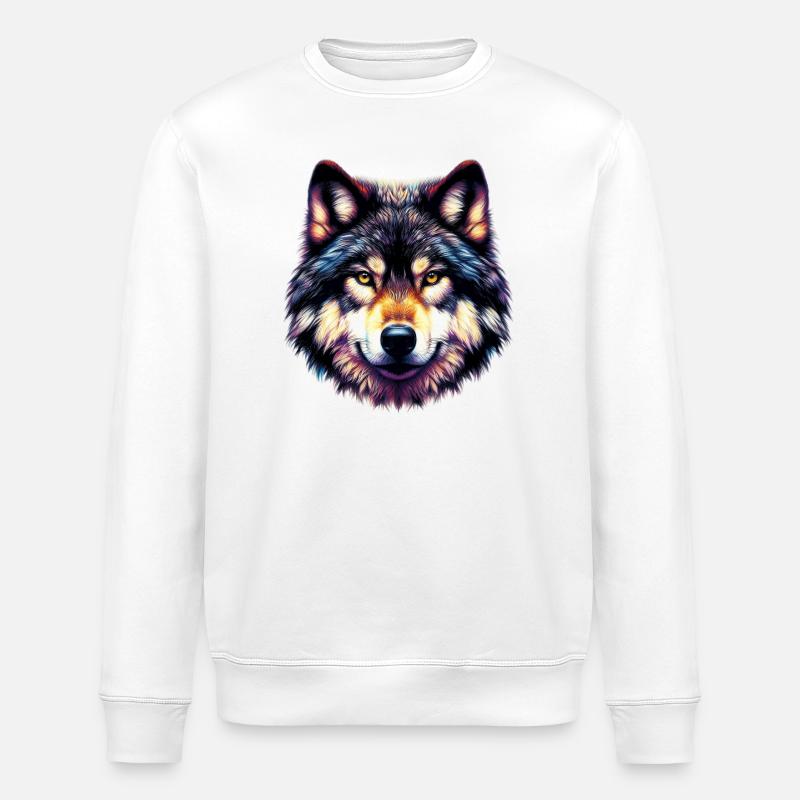 Wolf - Stanley/Stella Unisex Bio-Sweatshirt ROLLER - Weiß