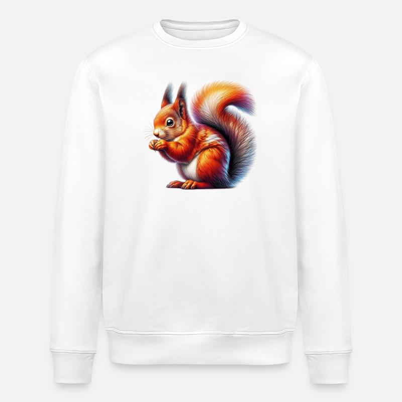 Eichhörnchen - Stanley/Stella Unisex Bio-Sweatshirt ROLLER - Weiß