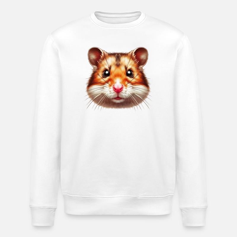 Hamster - Stanley/Stella Unisex Bio-Sweatshirt ROLLER - Weiß