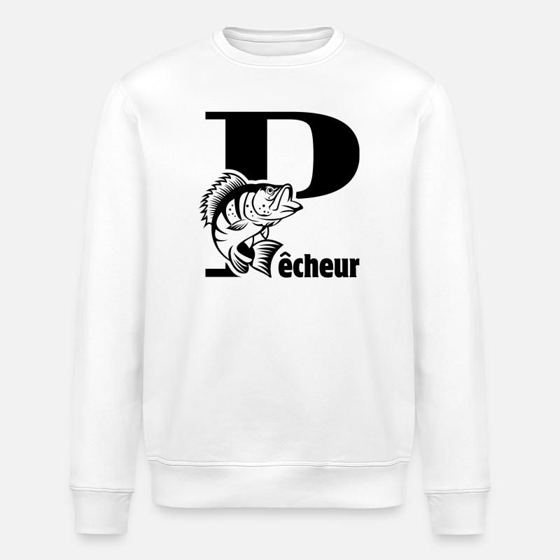 pêche, pêcheur, je suis pêcheur - Sweat bio ROLLER Stanley/Stella Unisexe - blanc