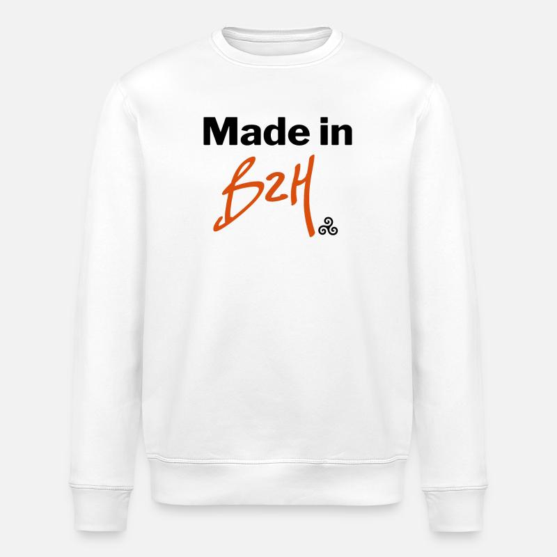 Made in BZH - Stanley/Stella ROLLER Unisex Organic Sweatshirt - white