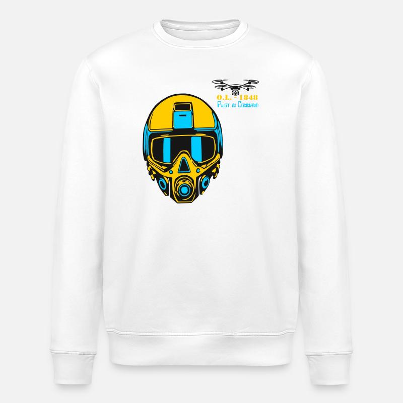 Drohnenpilot - Stanley/Stella Unisex Bio-Sweatshirt ROLLER - Weiß