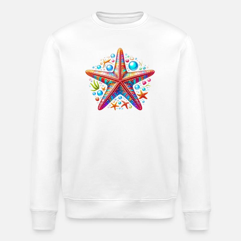 Starfish - Stanley/Stella ROLLER Unisex Organic Sweatshirt - white
