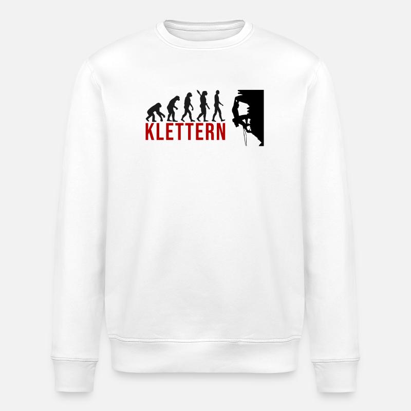 Ecolution Klettern - Stanley/Stella Unisex Bio-Sweatshirt ROLLER - Weiß