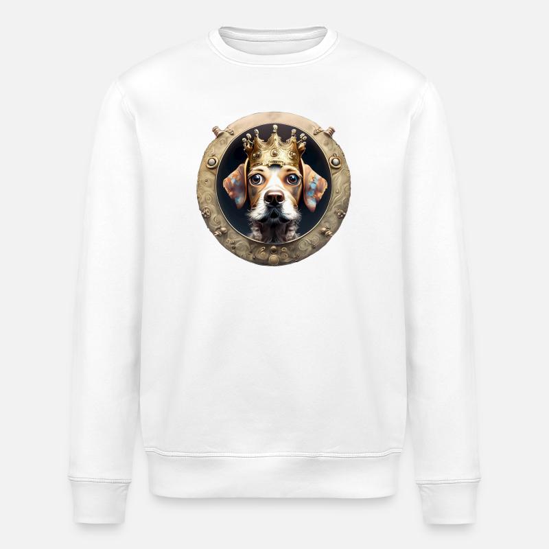 König der Hunde - Stanley/Stella Unisex Bio-Sweatshirt ROLLER - Weiß