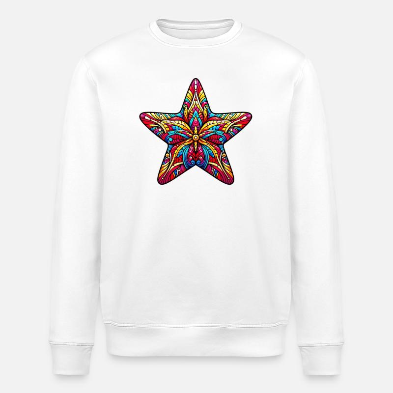 Étoile de mer - Sweat bio ROLLER Stanley/Stella Unisexe - blanc