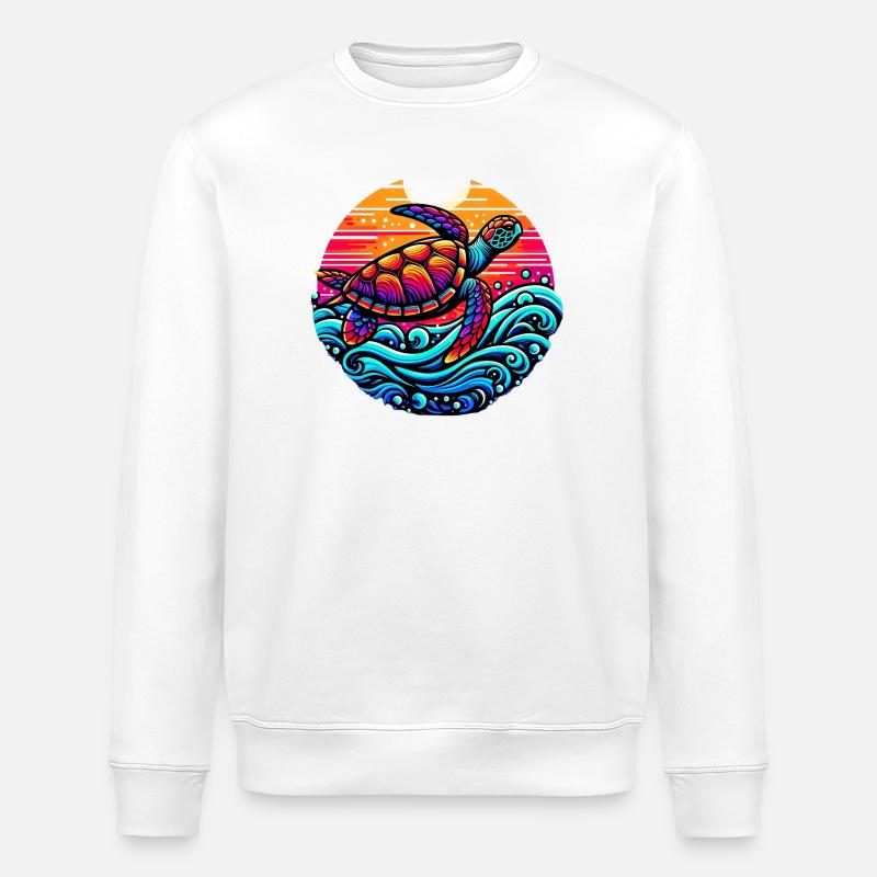 Tortue - Sweat bio ROLLER Stanley/Stella Unisexe - blanc