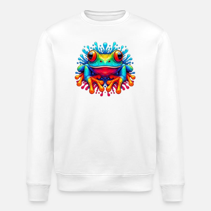 Grenouille - Sweat bio ROLLER Stanley/Stella Unisexe - blanc