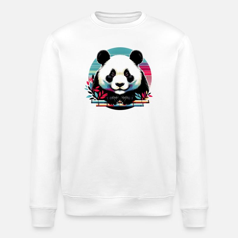 Panda - Stanley/Stella Unisex Bio-Sweatshirt ROLLER - Weiß