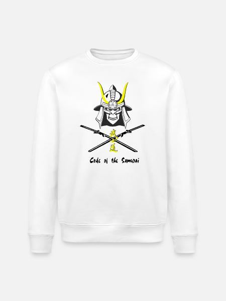 Samuraihelm Kabuto 4 - Stanley/Stella Unisex Bio-Sweatshirt ROLLER - Weiß