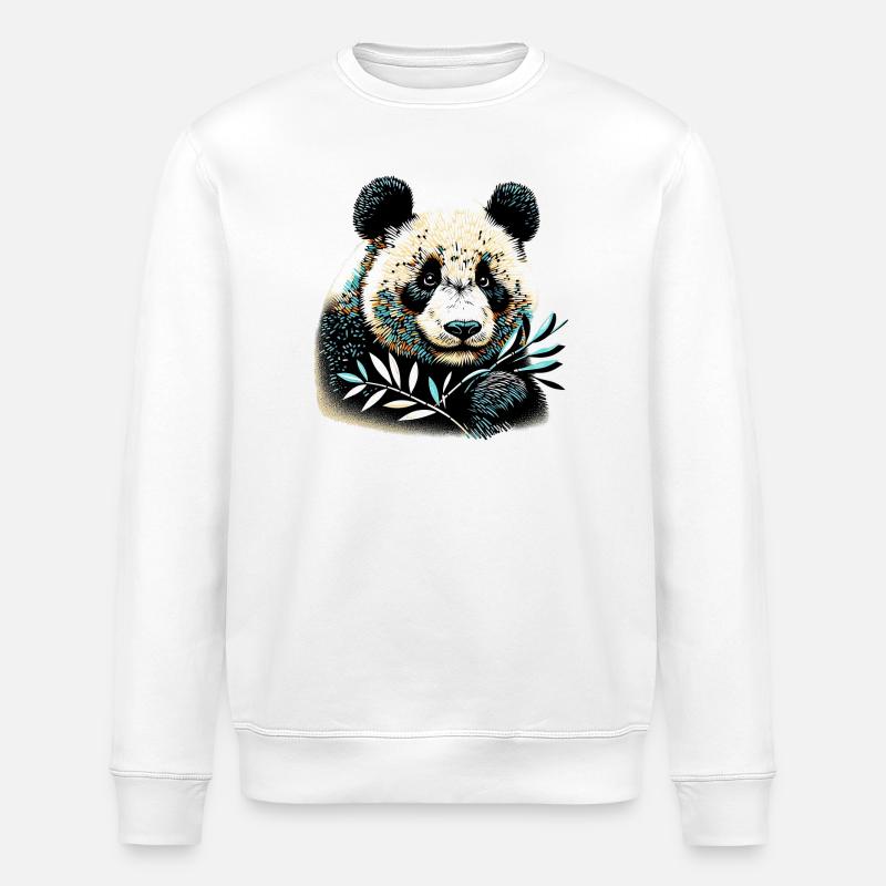 Panda - Stanley/Stella Unisex Bio-Sweatshirt ROLLER - Weiß