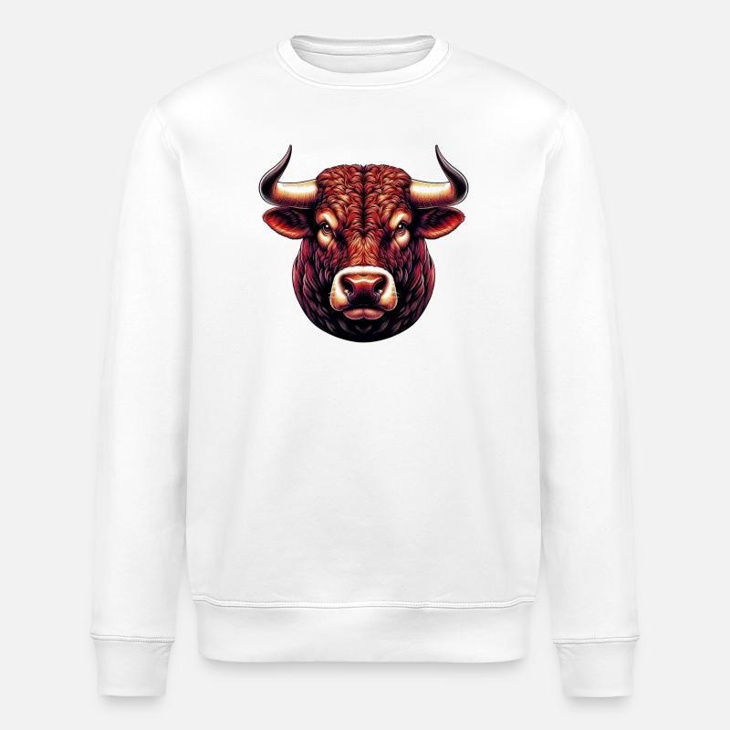 Stier - Stanley/Stella Unisex Bio-Sweatshirt ROLLER - Weiß