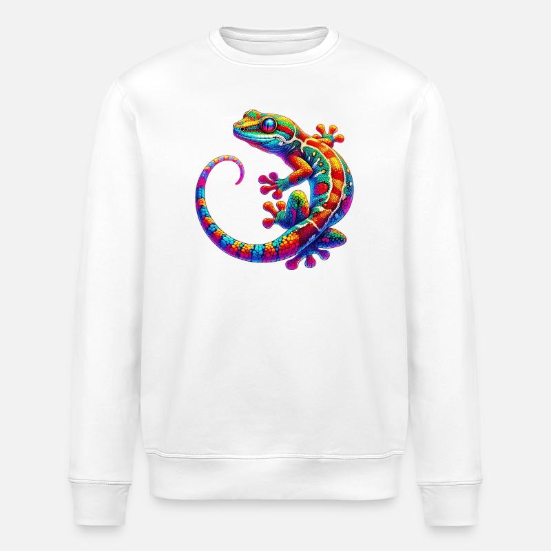 Gecko - Stanley/Stella ROLLER Unisex Organic Sweatshirt - white