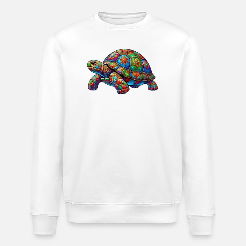 Schildkröte - Stanley/Stella Unisex Bio-Sweatshirt ROLLER - Weiß