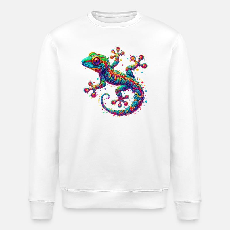 Gecko - Stanley/Stella Unisex Bio-Sweatshirt ROLLER - Weiß