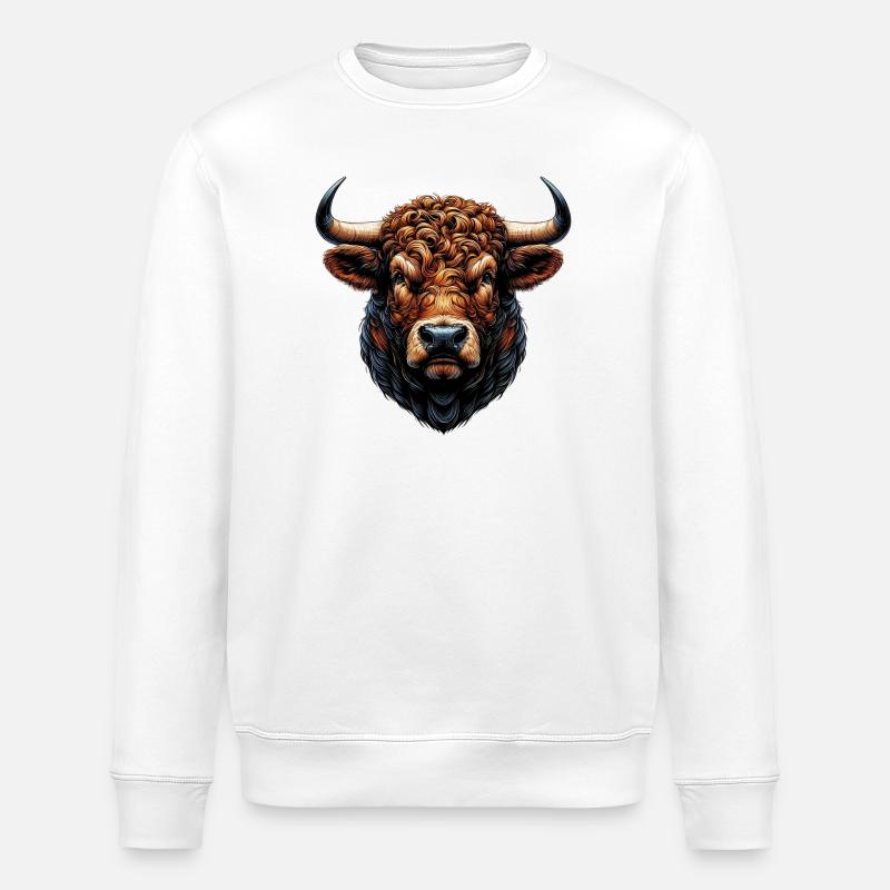 Bull - Stanley/Stella ROLLER Unisex Organic Sweatshirt - white
