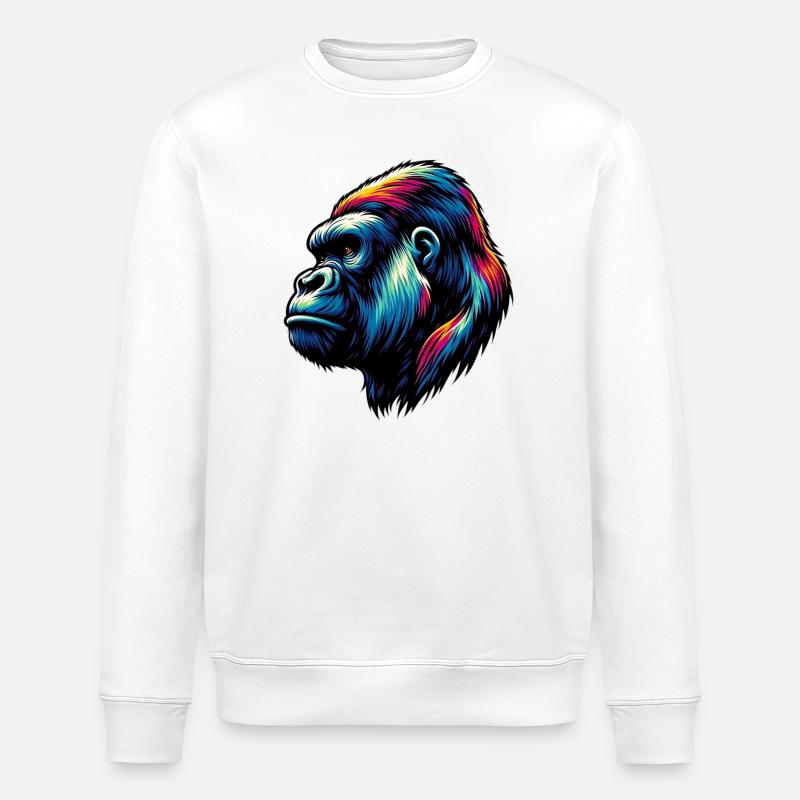 Gorilla - Stanley/Stella Unisex Bio-Sweatshirt ROLLER - Weiß