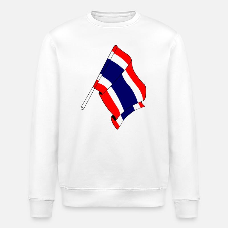 Flagge von Thailand - Stanley/Stella Unisex Bio-Sweatshirt ROLLER - Weiß