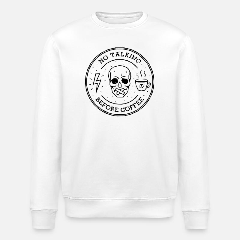café tête de mort - Sweat bio ROLLER Stanley/Stella Unisexe - blanc